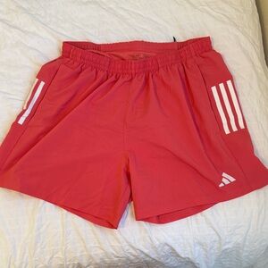Adidas Coral Training Shorts with White Stripes
